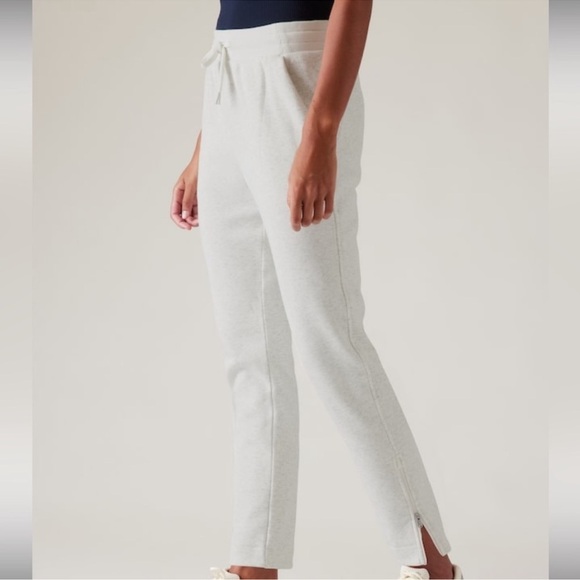 Athleta Cozy Karma High Rise Zip Pant Gray/White size Large - Picture 6 of 16